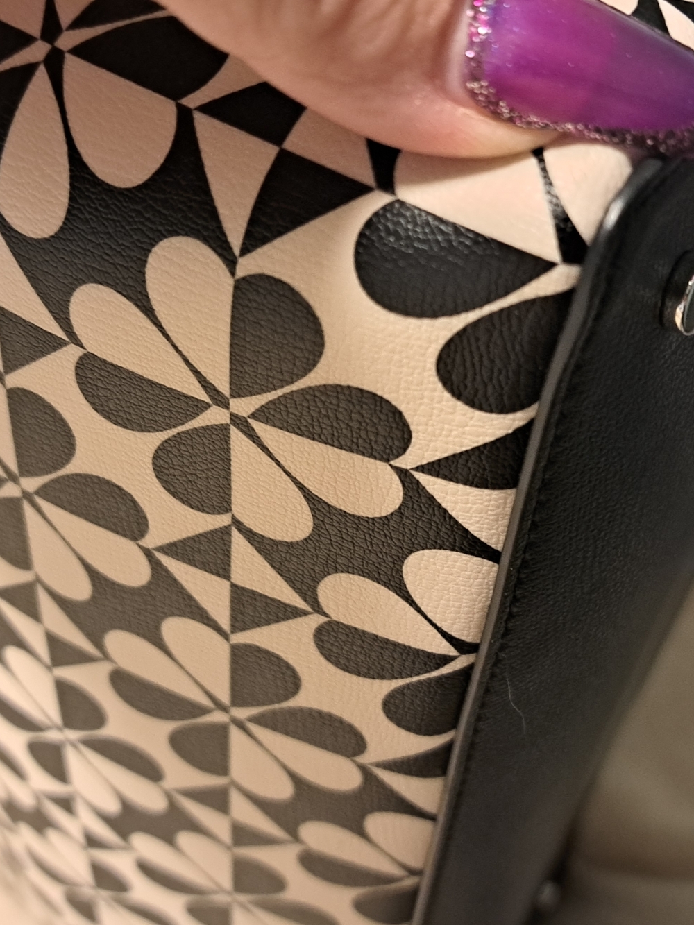kate spade Black and Cream Floral Geometric Tote - Picture 5 of 7